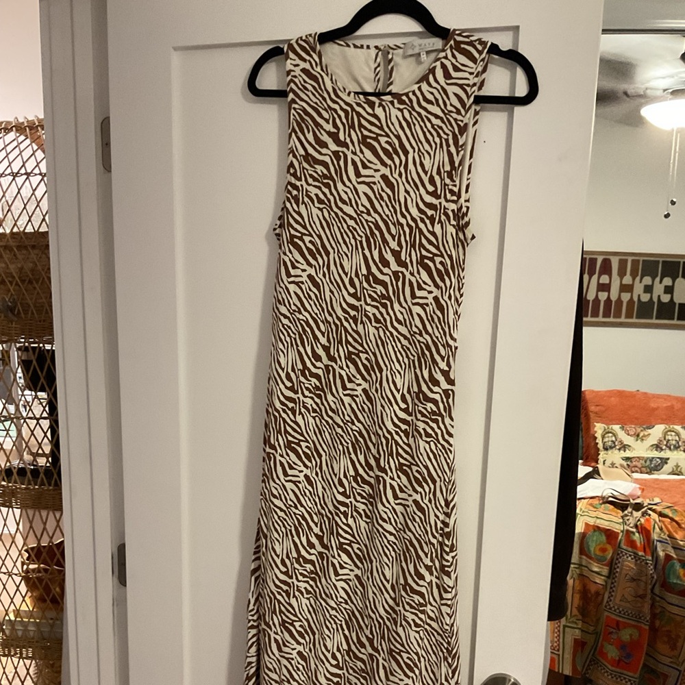 Neutral Zebra-Print Dress